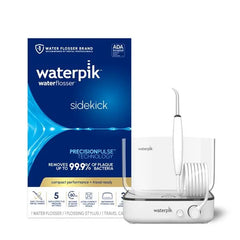 Sidekick Water Flosser, White with Chrome – White (WF-04CD010-1)